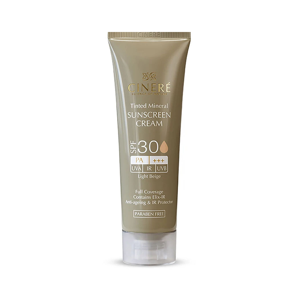 کرم ضد آفتاب رنگی سینره Spf30 ضد چروک و محافظت کننده مناسب انواع پوست 50 میل