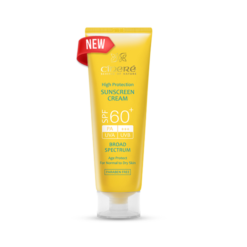 کرم ضد آفتاب سینره بدون رنگ مناسب پوست نرمال و خشک SPF60 حجم 50 میل