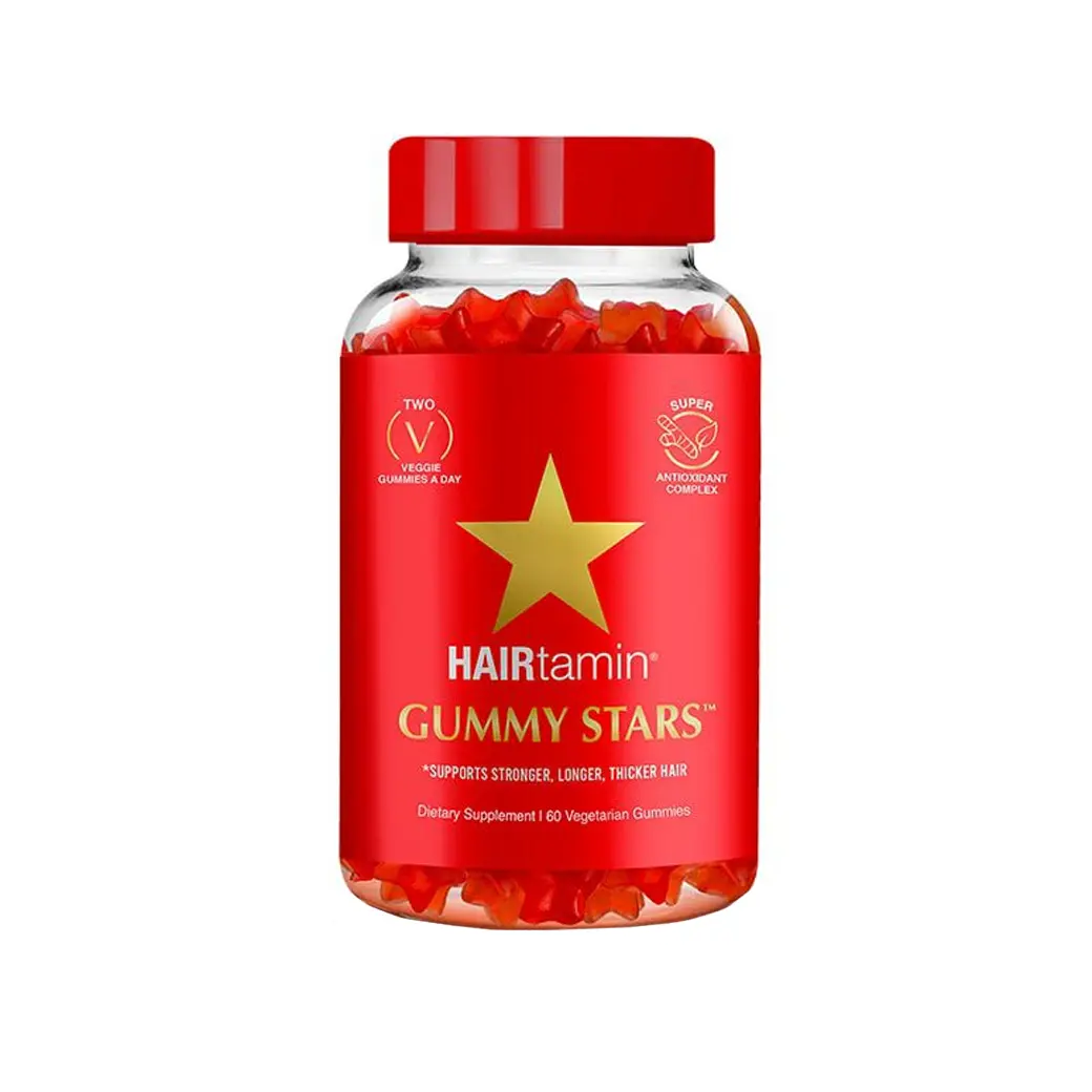 پاستیل هیرتامین مدل Gummy Stars تقویت کننده مو بسته 60 عددی