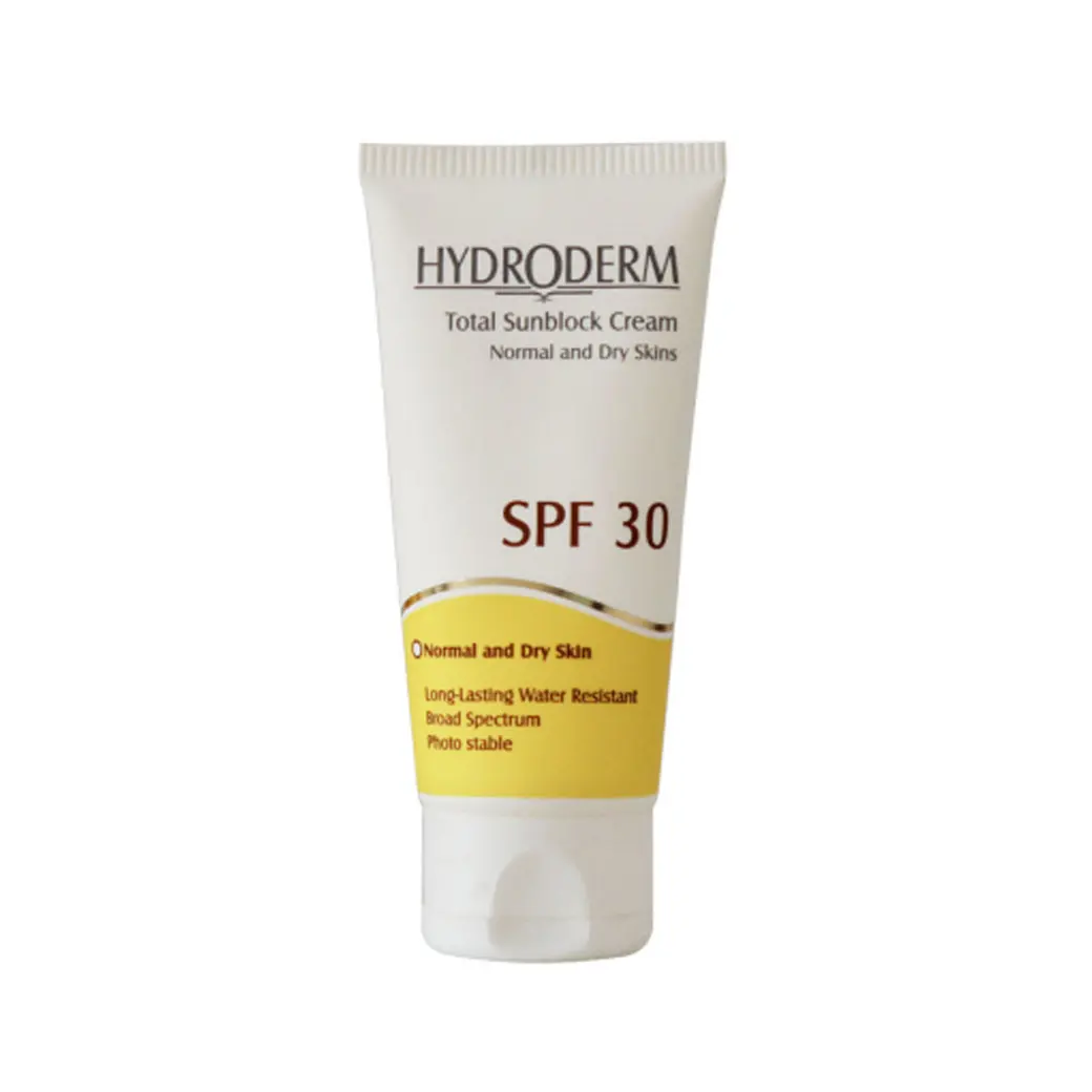 کرم ضد آفتاب هیدرودرم رنگی SPF30 مناسب پوست معمولی و حساس 50 میل
