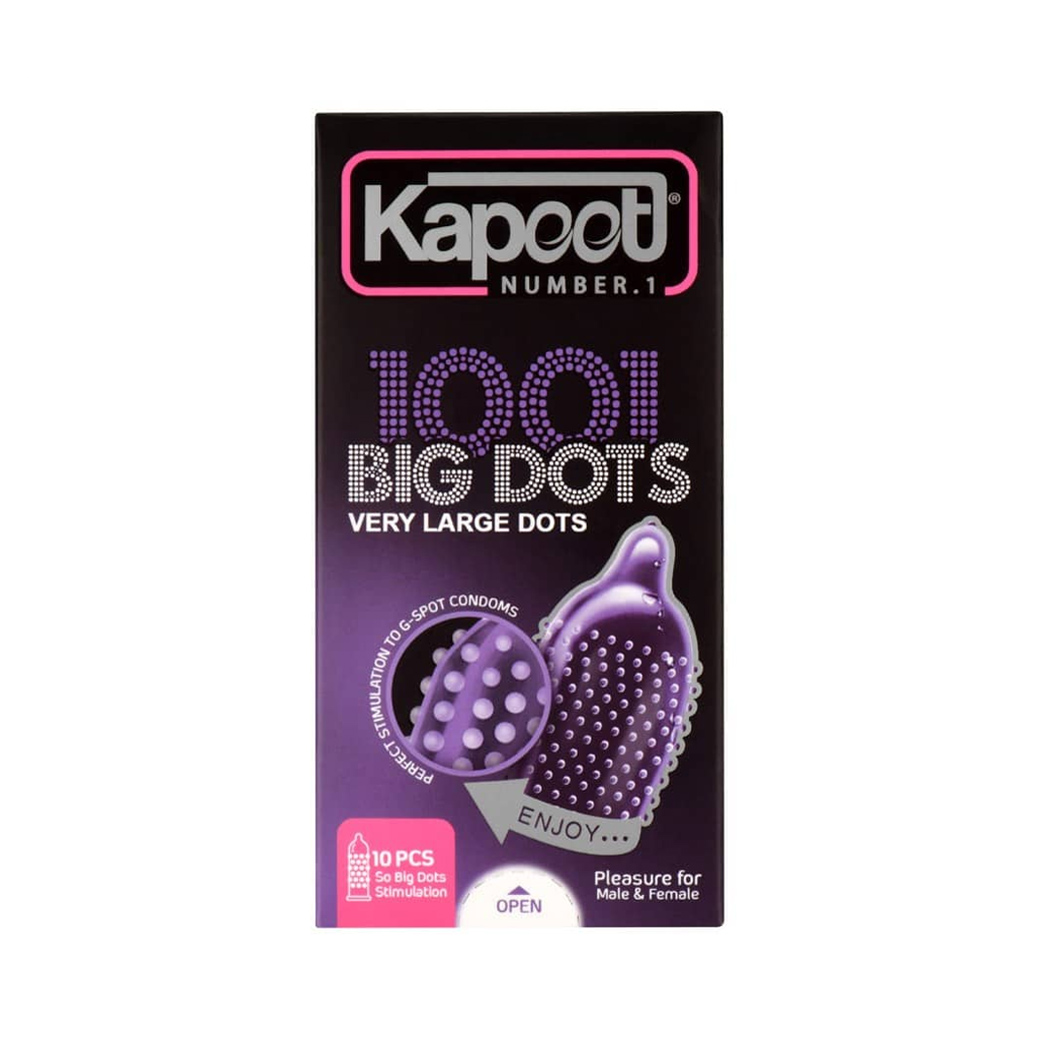 کاندوم خاردار کاپوت مدل 1001 Big Dots بسته 10 عددی