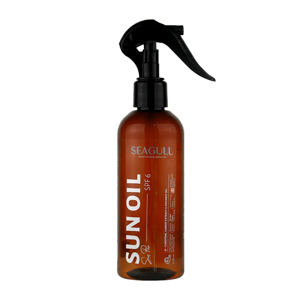 روغن آفتاب سی گل ویتامینه و برنزه کننده SPF6 حجم 250 میل